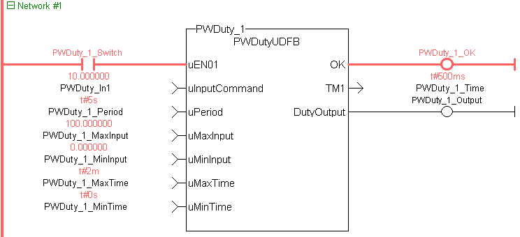 UDFB PWDutyOutput: LD example